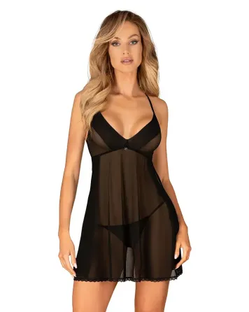 Пеньюар і трусики Obsessive Latinesa babydoll & thong M/L Львів