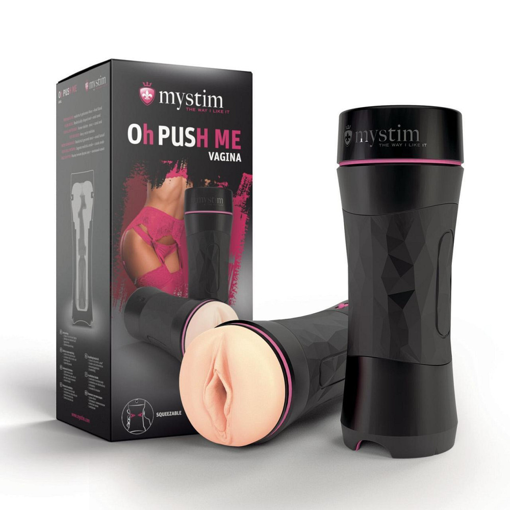 Мастурбатор-вагина Mystim O(h) PUSH ME Vagina, можно сжимать и регулировать вакуум Sex Aura Киев - изображение 7