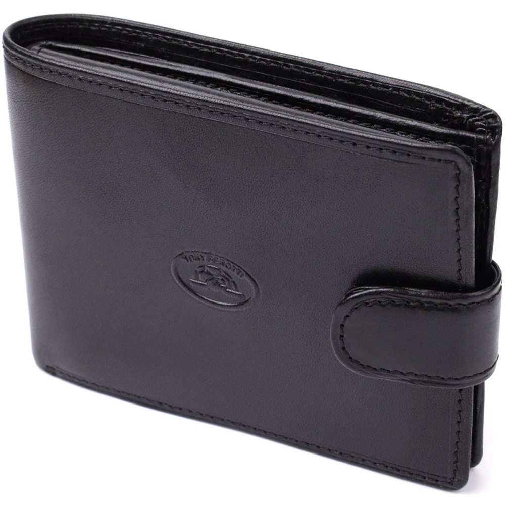 Бумажник мужской из гладкой натуральной кожи Черный (Tony Perotti) Киев - изображение 5