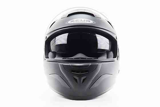 Шолом інтеграл, закритий+відкидні окуляри ZS-806F Solid M, ЧОРНИЙ мат Киев