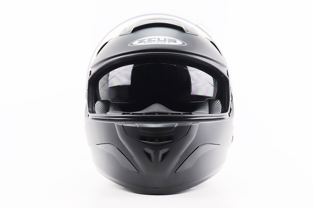 Шолом інтеграл, закритий+відкидні окуляри ZS-806F Solid M, ЧОРНИЙ мат Киев - изображение 5