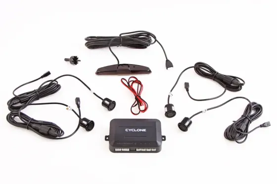 Парктроник 4 датчика Cyclone черный Винница