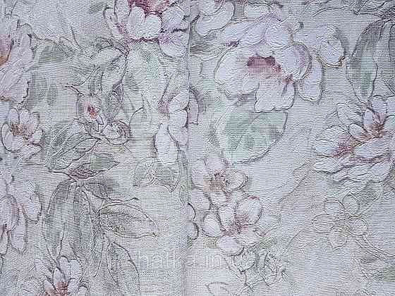 Шпалери метрові вінілові на флізелін Grandeco Poem квіти троянди структурні бордові коричневі на білому Київ