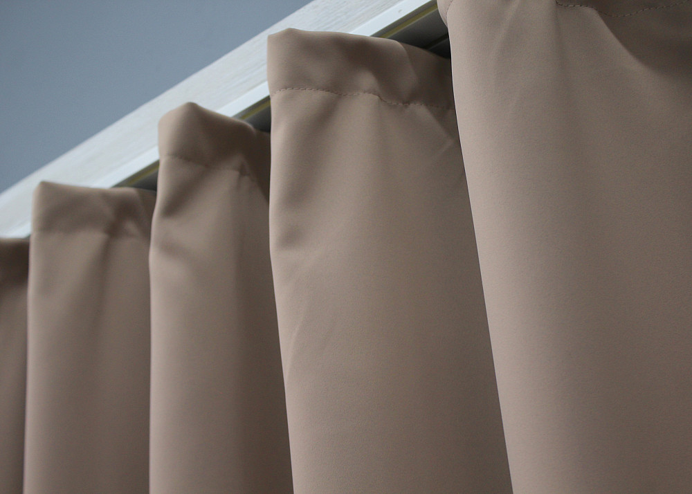 Комплект коротких штор VR-Textil Блэкаут Midnight № 1673ш Капучино 140х170 см 2 шт (35-0326) Киев - изображение 7
