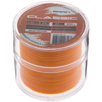 Волосінь Brain Classic Carp Line (solid orange) 600m 0.30mm 20lb 8.8kg (1858.81.11) Вінниця - фото 2