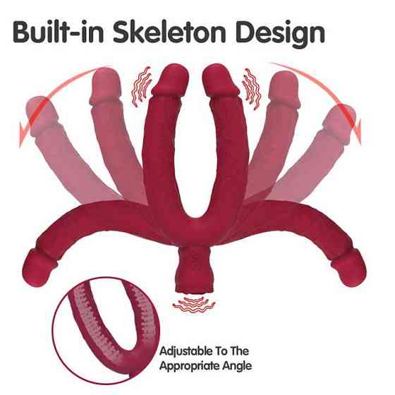 Двусторонний вибратор Y-Lover Rose Bloom Бордовый Винница