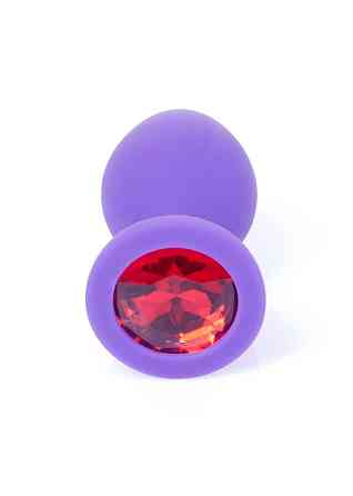 Анальна пробка - Jewellery Silicone Purple Plug M Red Sex Aura Київ