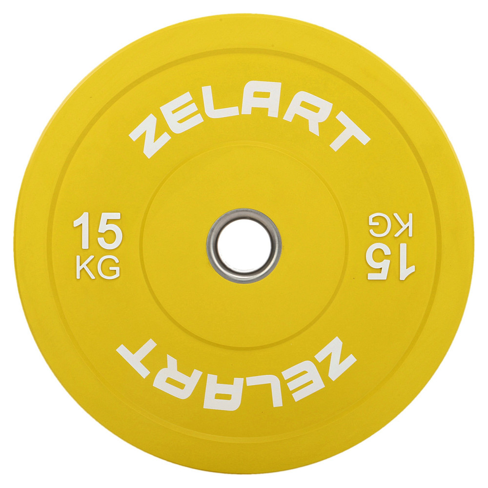 Блин (диск) бамперный для кроссфита резиновый 15 кг d-52мм Zelart-7797-15 Киев - изображение 2