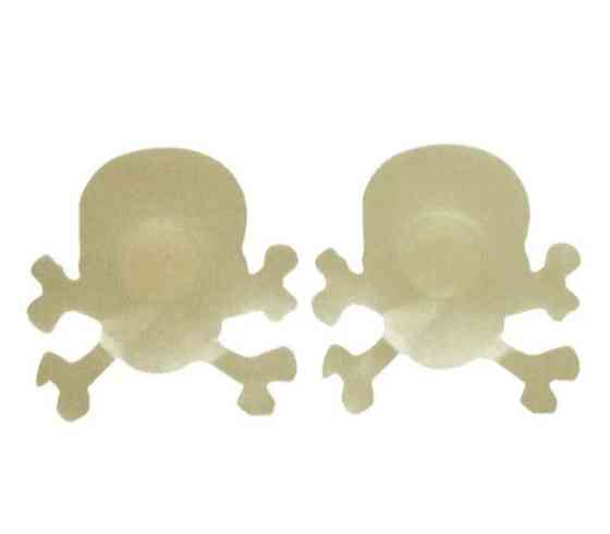 Наклейки на груди Черепа 8 на 8 см бежевий Київ