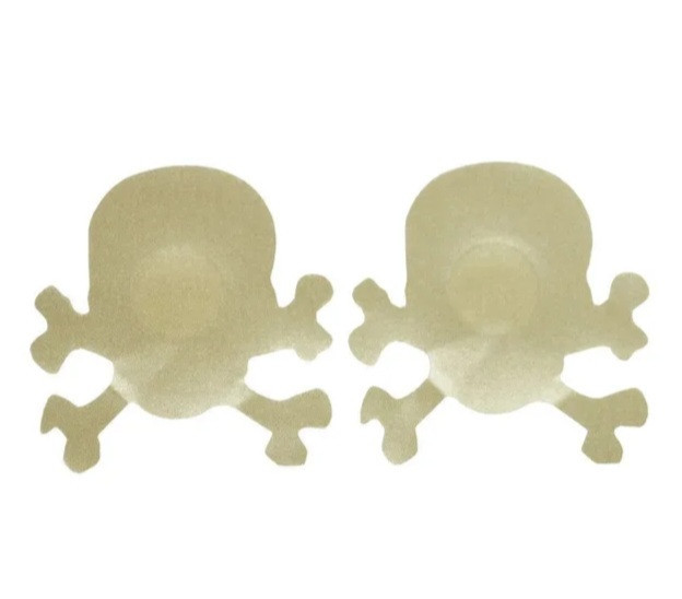 Наклейки на груди Черепа 8 на 8 см бежевий Київ - фото 1