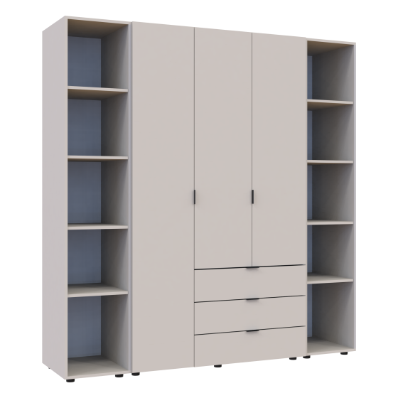 Комплект шаф для одягу Doros Гелар (3 шт.) 192,6х49,5х203,4 см Кашемір (DRS-011246) Львів