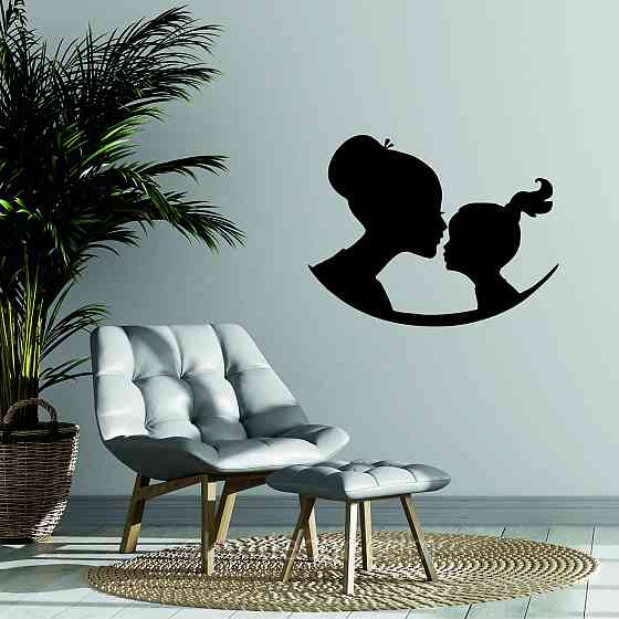 Декоративное настенное Панно «Мать и дитя», Декор на стену 110*84 см, Черный Киев