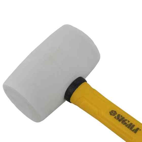 Киянка резиновая белая 450г фиберглассовая рукоятка SIGMA (4317301) Киев