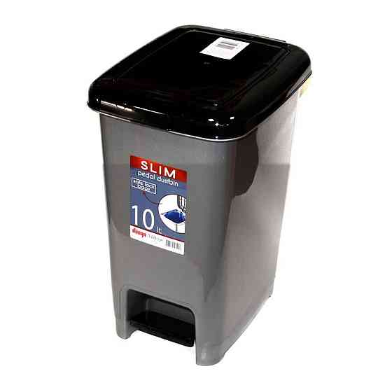 Відро для сміття 10л з педаллю Slim сірий Харків