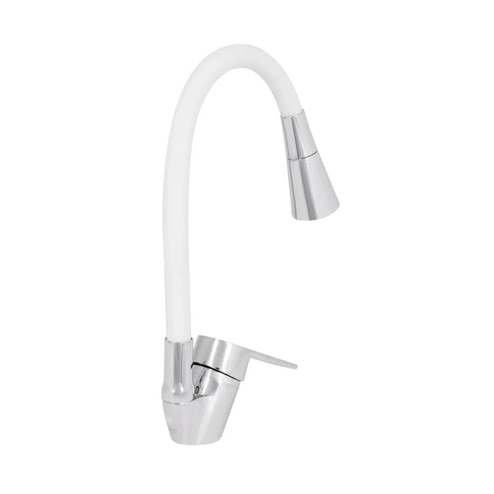 Змішувач для кухні Lidz Tani 008F3 з гнучким виливом (k40) LDTAN008F3WCR37037 Chrome/White Київ - фото 17