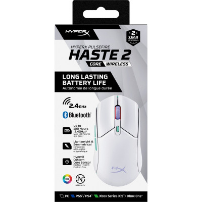 Мышка HyperX Pulsefire Haste 2 Core Wireless White (8R2E7AA) Винница - изображение 7