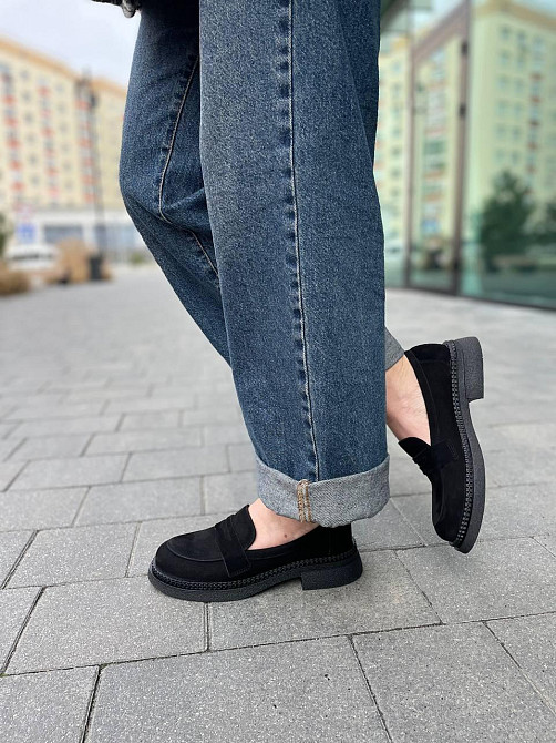 Zemira Туфлі жіночі ZEMIRA Астра/миндаль чорні (весна-осінь, замша натуральна) (5798) Коломия - фото 4