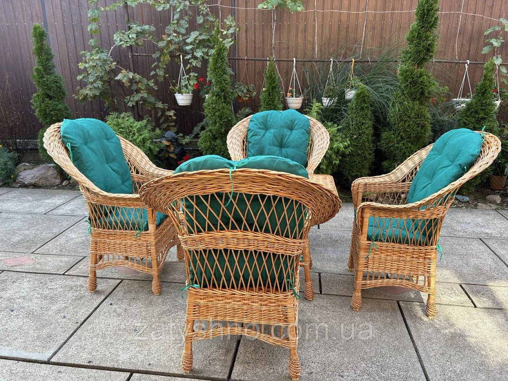 Меблі плетені з лози з накидками Київ - фото 3