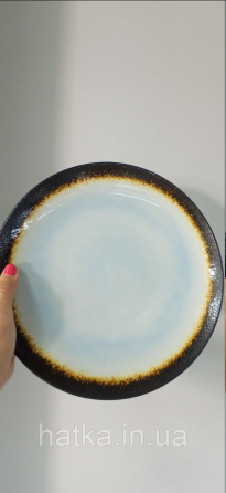 Тарілка блакитна кераміка 27,5*3.5 см "Сонце пустелі" 101-0242 для дому та ресторанів Київ