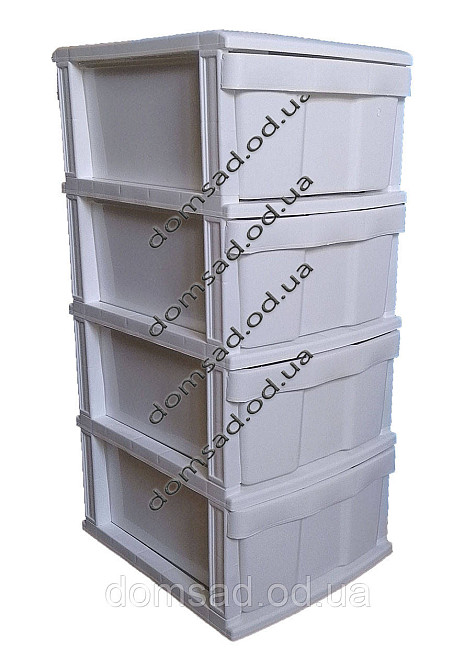 Комод пластиковий Жасмин білий 4 ящики 48х38х88 Одеса - фото 2