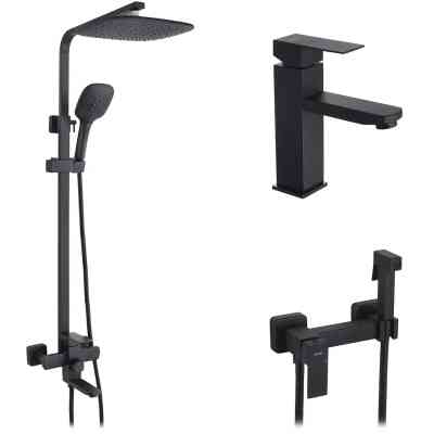 Душевой гарнитур Kroner Edelstahl Kubus-SCH063 + змішувач Edelstahl Kubus-SCH010 + змішувач Edelstahl Kubus-SCH052 (CVS30184) Винница