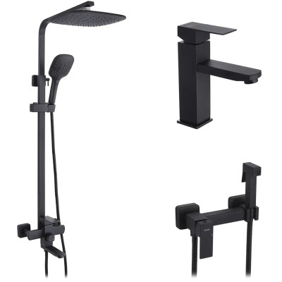 Душевой гарнитур Kroner Edelstahl Kubus-SCH063 + змішувач Edelstahl Kubus-SCH010 + змішувач Edelstahl Kubus-SCH052 (CVS30184) Винница - изображение 1