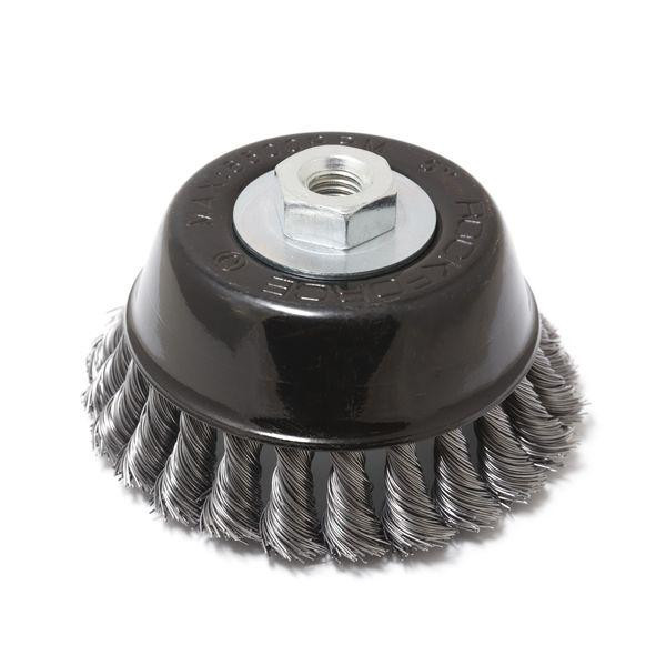 Кордщітка чашеподібна сталева кручена для КШМ 125мм ROCKFORCE RF-BWC105 Одесса - изображение 1