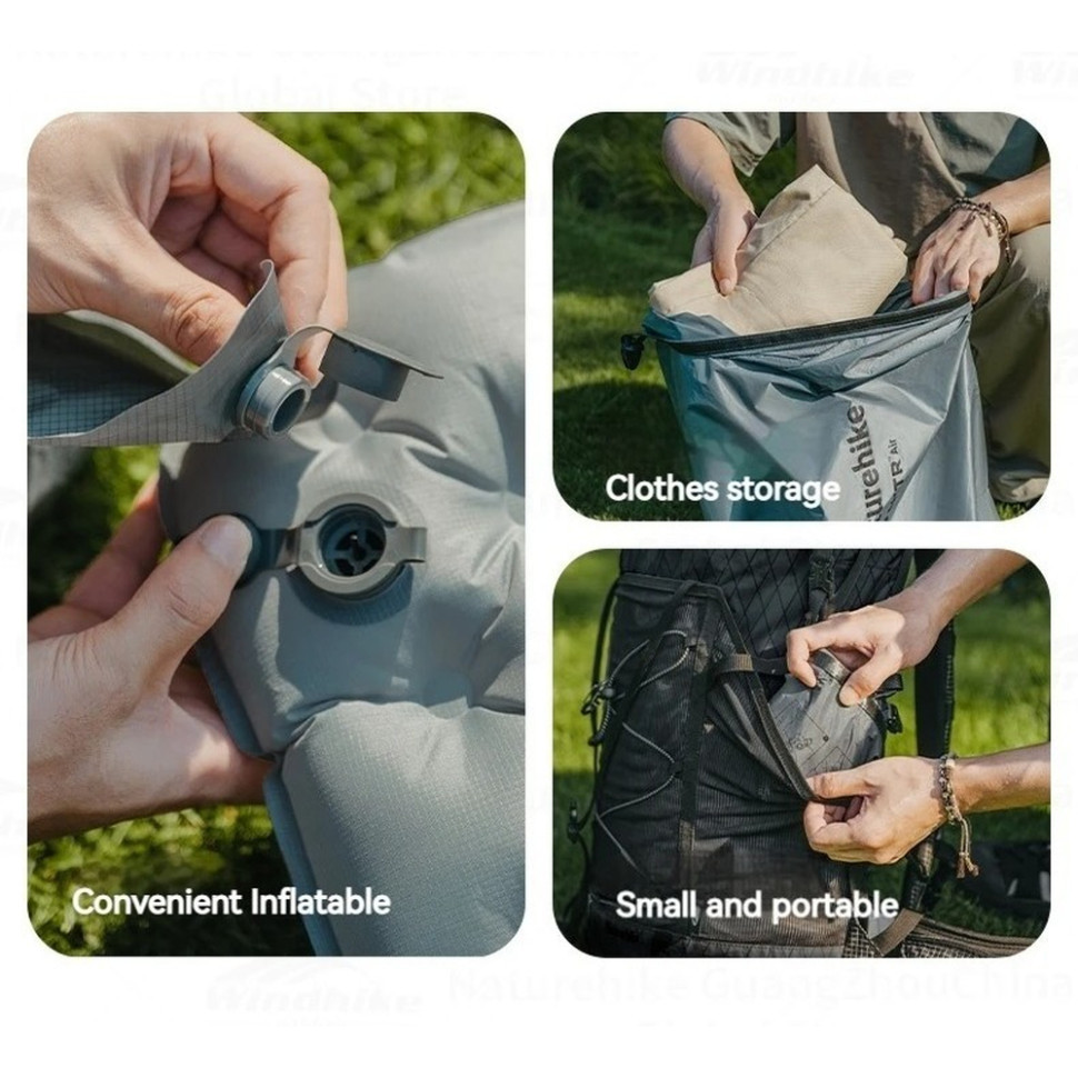 Гермомішок-насос універсальний для надування матраців та подушок Naturehike, сірий Київ - фото 3