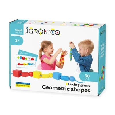 Развивающая игрушка Ігротеко шнуровка для малышей Геометрика (900019) Винница - изображение 1