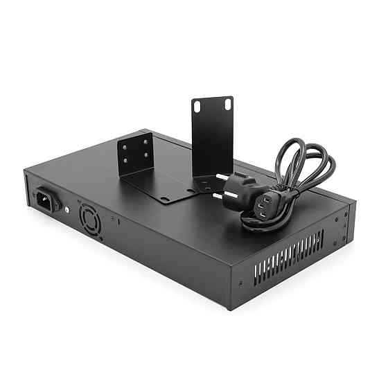 POE коммутатор Merlion 16 POE 10/100 + 1 Single Fiber Tx 1310nm 20km + 2 RJ45 10/100/1000+ встроенный блок питания 52V 4.8A Киев