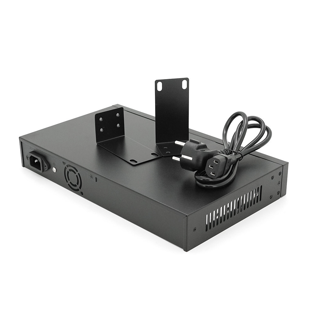 POE коммутатор Merlion 16 POE 10/100 + 1 Single Fiber Tx 1310nm 20km + 2 RJ45 10/100/1000+ встроенный блок питания 52V 4.8A Киев - изображение 4