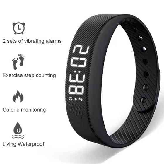 Часы наручные электронные Digital Runner Band Черный Винница