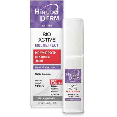Крем для обличчя Біокон Hirudo Derm Anti Age Bio Active Multieffect Проти вікових змін 50 мл (4820008319111) Вінниця