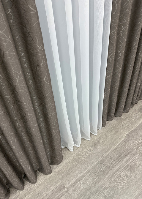 Шторная ткань лён рогожка, коллекция 