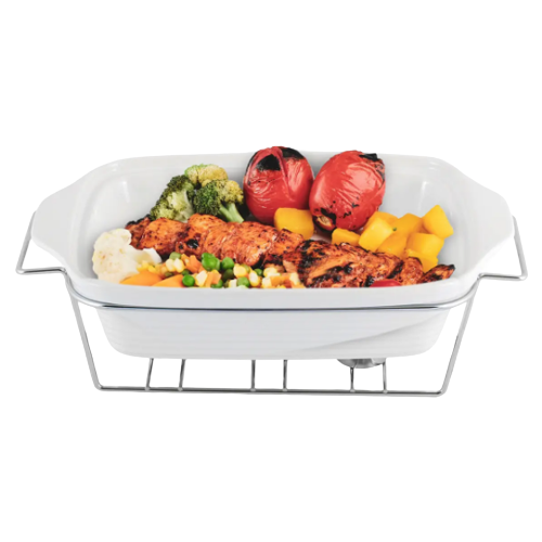 Марміт прямокутний 2,4л 33см кераміка скляна кришка + метал.підставка 6403 KAMILLE Житомир - изображение 2