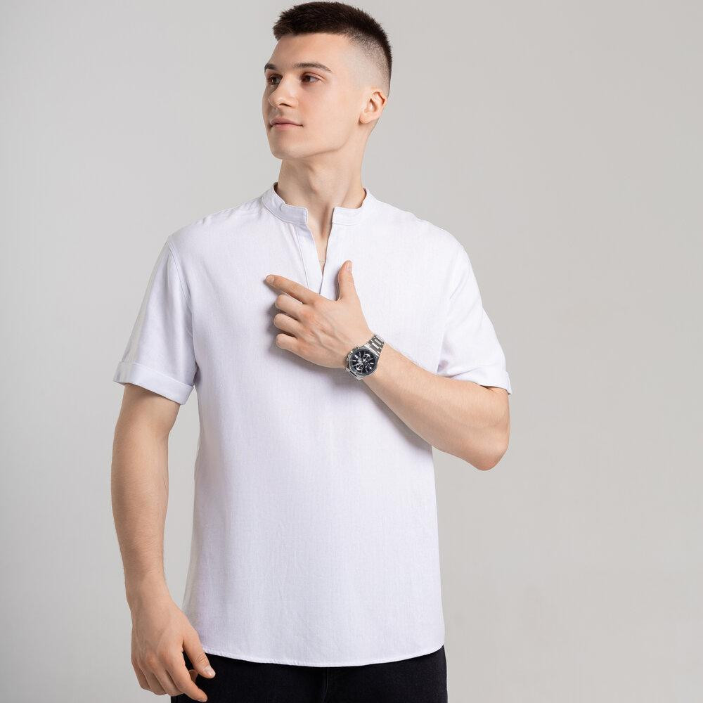 Мужская белая рубашка с коротким рукавом Pobedov Misto Киев - изображение 2