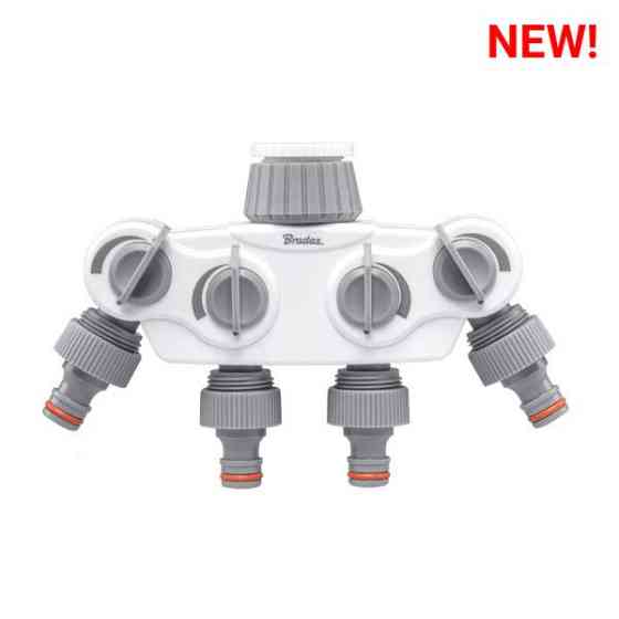 Розподільник з 4 кранами на кран 1" або 3/4", SOLID WHITE LINE, на карті, WL-3034K Київ