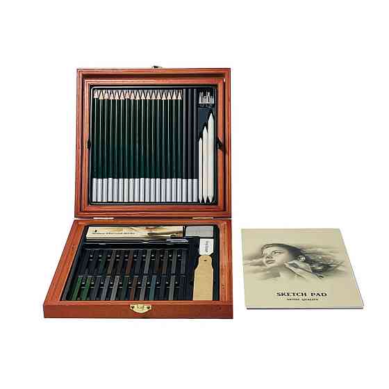 Набор для рисования и живописи на 58 предметов аксессуары для рисования и эскизов художественный профессиональный Каменец-Подольский
