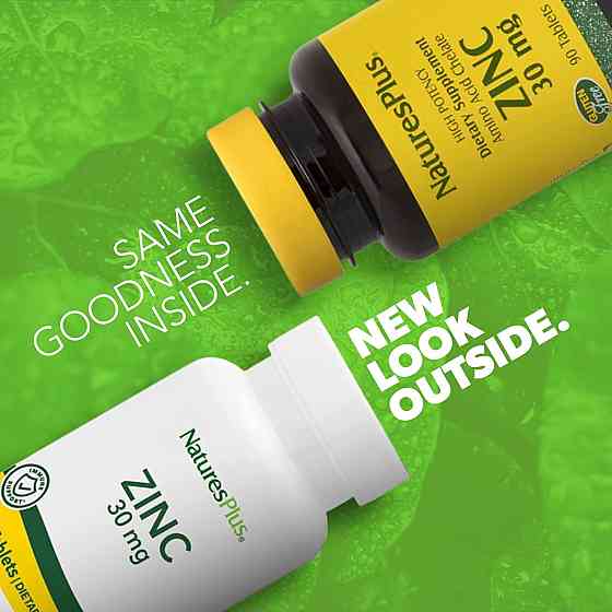Цинк Nature's Plus Zink 30 mg 90 Tablets Луцьк