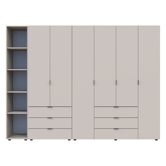 Комплект шкафов для одежды Doros Гелар (3 шт.) 270,7х49,5х203,4 см Кашемир (DRS-011251) Львов