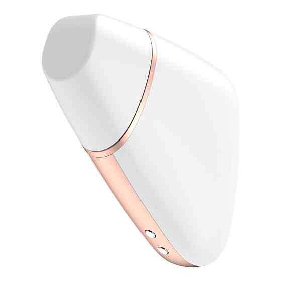 Вакуумний кліторальний стимулятор Satisfyer Love Triangle White з керуванням через інтернет (м'ята упаковка!!! Sex Aura Київ