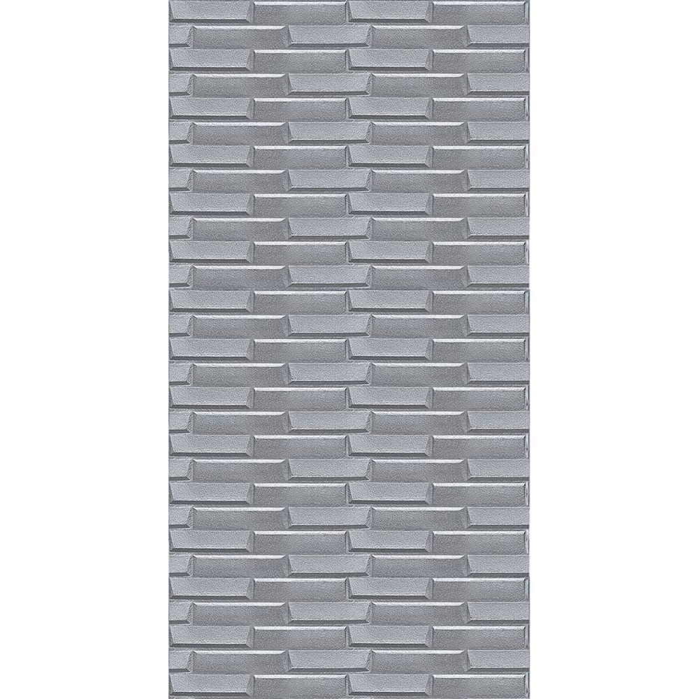 Самоклеюча 3D панель Кладка Срібло Київ - фото 1