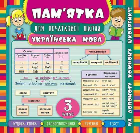 Книга Пам’ятка для початкової школи. Українська мова. 3 клас, шт Київ