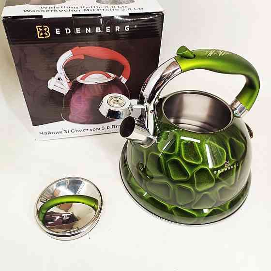 Чайник для води на газ Edenberg, Чайник для приготування напоїв зі свистком на кухню 3 л JL-29 Львів