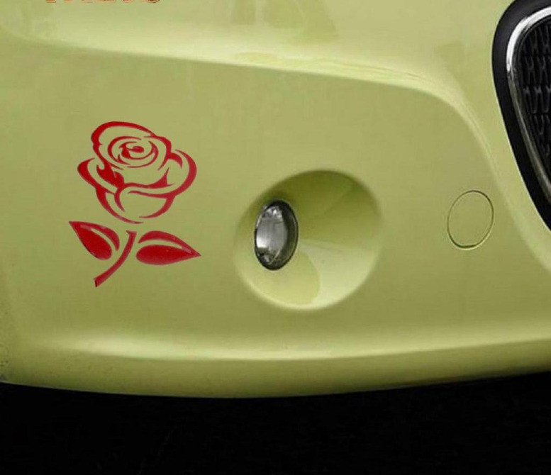 Наклейка на авто Роза Червона опукла Київ - фото 8
