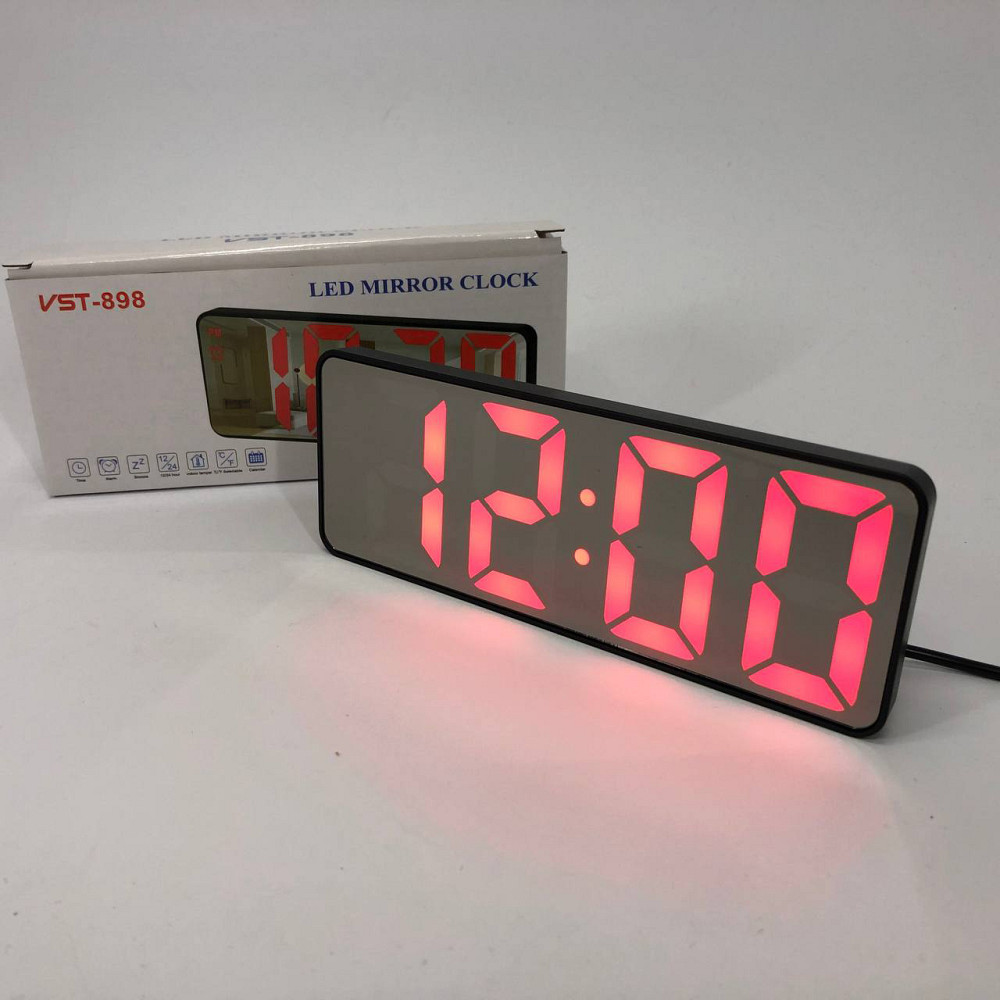 Настольные электронные часы с крупными цифрами VST-898-1, Настольные часы led на батарейках BW-59 Львов - изображение 4