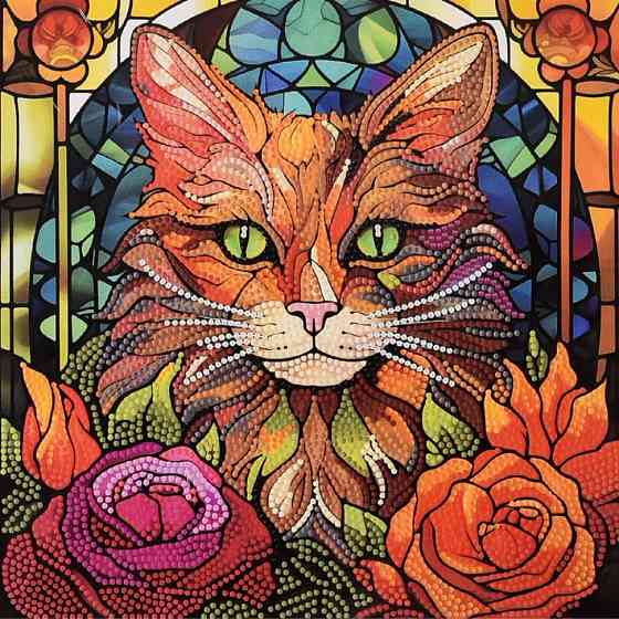 Алмазна мозаїка "Кіт зі смарагдовими очима" DEEX16303 не повна викладка 30х30 см Вінниця