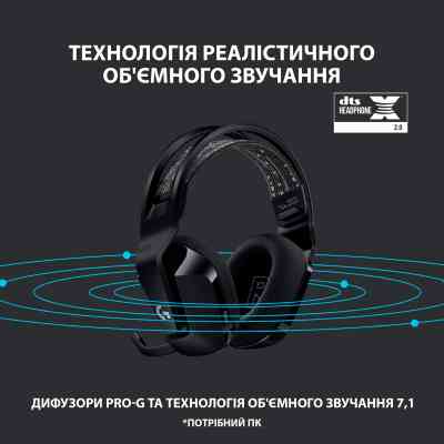 Навушники Logitech G733 Lightspeed Wireless RGB Gaming Headset Black (981-000864) Вінниця