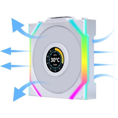 Кулер для корпуса Lian Li Uni Fan SL WIRELESS LCD Reverse, 120-1 (G99.12RSLLCD1W1W.00) Винница - изображение 7