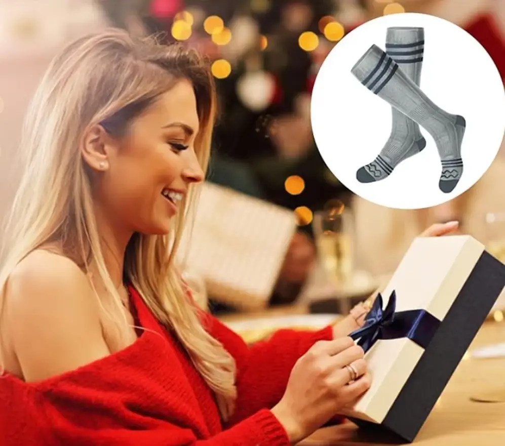 Носки с подогревом ZBHSWZ05 с блоком питания 4000mAh 38-44р. (Серые) Винница - изображение 8